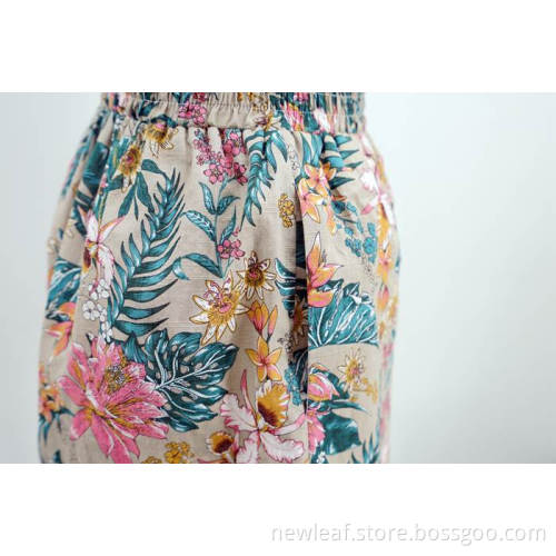 women's casual beach print shorts